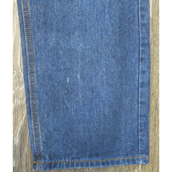 AKADEMIKS JEANIUS Jeans 34x32* Men Distressed Dark Wash Blue  Hip Hop Streetwear - Picture 4 of 16